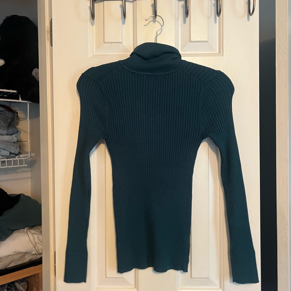 Loft Emerald Green Turtle Neck - image 2